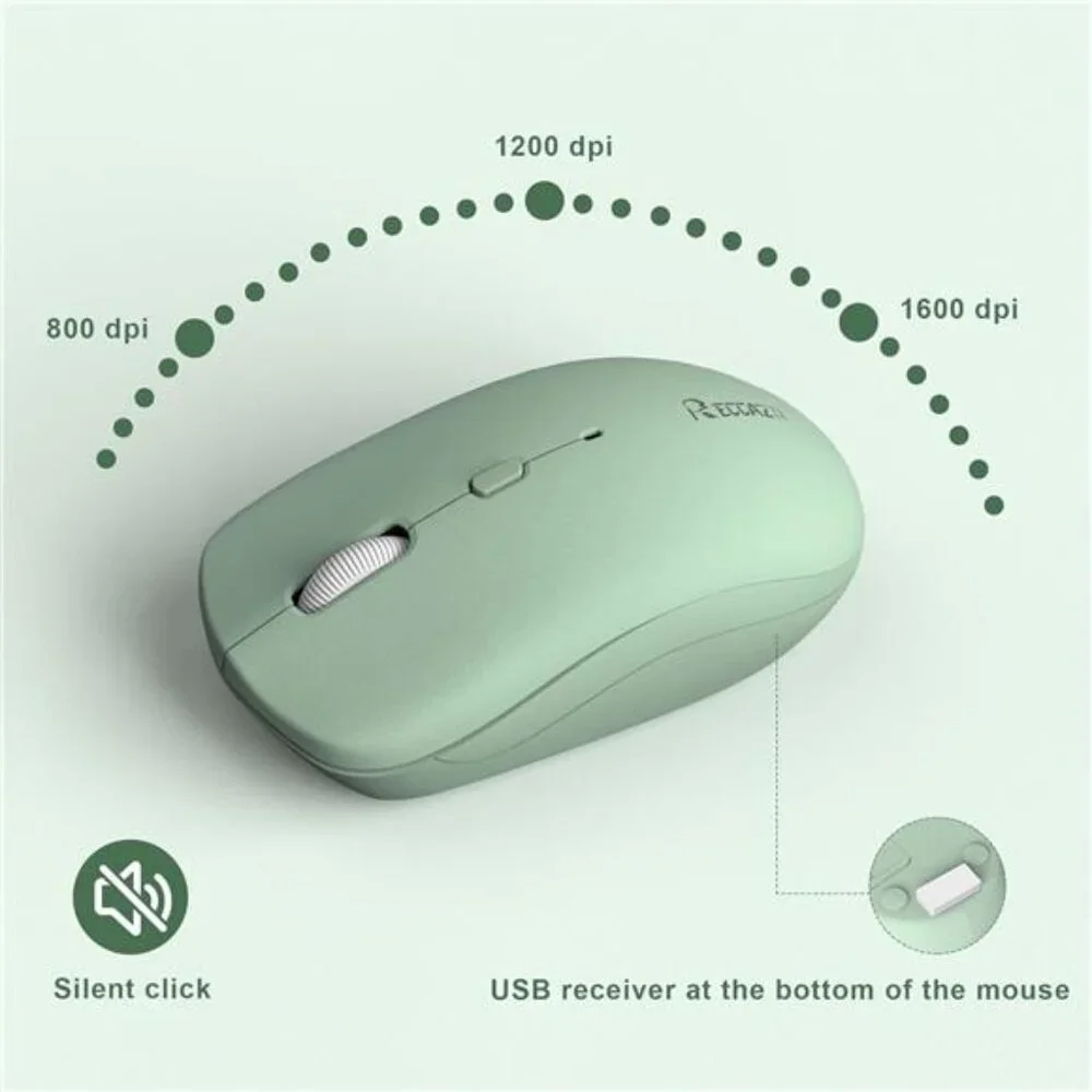 Wireless Keyboard and Mouse Combo Full-Sized Wireless Keyboard Adjustable Mouse